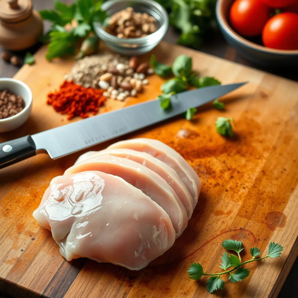 Jak pokroić pierś z kurczaka na kotlety?